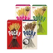 加購遊戲兌換使用【Glico 格力高】Pocky百奇 經典款單盒組 (巧克力、草莓、牛奶餅乾、抹茶)