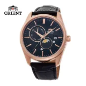 ORIENT 東方錶 SUN&MOON系列 日月相錶 皮帶款 黑面 RA-AK0309B