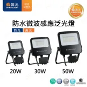 A Light專業照明 原廠授權經銷商 附發票 舞光 微波感應 投光燈 LED 20W 30W 50W 戶外 防水 IP66 投射燈 感應投光燈