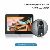 回響小舖 【手機遠程監看】智能貓眼 可視門鈴 無線門鈴 WiFi門鈴 智能門鈴 可視對講 移動偵測 紅外夜視 拍照錄像 遠程開鎖 臺灣版Tuya