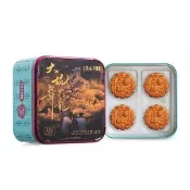 【香港美心】打卡港風蛋黃白蓮蓉月餅(70gx4入)_附提袋/中秋禮盒