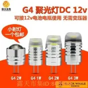 樂享購✨g4 led燈珠12V 1W 3W 插腳小燈泡 聚光射燈DC12V高亮鹵素燈珠光源