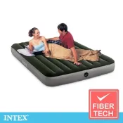 INTEX經典雙人加大(fiber-tech)充氣床墊(綠絨)-寬152cm(64109)