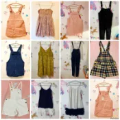 Net forever21 牛仔吊帶裙 吊帶短褲 吊帶短裙 夏天女生洋裝裙 夏季造型吊帶 二手 lativ 孕婦裝