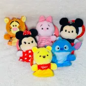 全新正版 Disney 迪士尼 Q版手指偶 娃娃 吊飾 筆套 ( 米奇 米妮 維尼 史迪奇 跳跳虎 小豬 ) 生日禮物