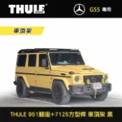 MyRack 車架專家 MRK 皮卡配件 ∥MyRack∥ BENZ G55專用 THULE 951腳座+7125方型桿 雨槽 排水溝 車頂架 黑