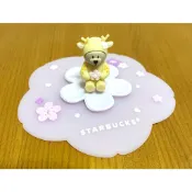 星巴克 STARBUCKS  玉兔 星巴克熊 矽膠杯蓋