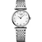 【LONGINES 浪琴】嘉嵐系列限量鑽石女錶-白貝/24mm(L4.209.4.87.6)