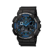 附發票 台灣卡西歐公司貨【時間光廊】 CASIO 消光 黑藍 G-SHOCK 抗震 GA-100-1A2 防水