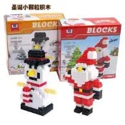 鑽石積木 聖誕老公公 聖誕老人 雪人 小積木 迷你積木 聖誕節系列 聖誕禮物 交換禮物