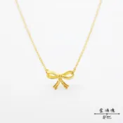 黃金小套鍊【mini蝴蝶結】小巧可愛的蝴蝶結造型女生金項鍊 鎖骨鍊 女生黃金項鍊 9999純金金飾