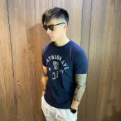 美國百分百【Ralph Lauren】T恤 Denim & Supply 短袖 T-shirt RL 男 深藍 H894