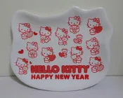 7-11~Hello Kitty 經典頭型大陶瓷盤-新年特別版(白色)
