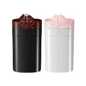 智能靜音小型加濕器 USB夜燈加濕器 臥室加濕機 納米霧化水氧機 空氣清淨機 仿真火山裂紋款 400ml