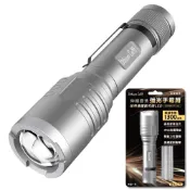 (店+)【台灣製造】德國燈芯 Lithium Cell 手電筒 伸縮變焦 白光 LED 防潑水 強光手電筒 非 L2 T6
