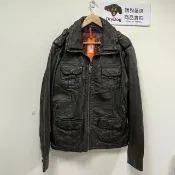 DryDog 跩狗嚴選 跩狗嚴選 超經典絕版款 極度乾燥 Superdry Brad 貝克漢 軍裝 真皮 皮衣 深咖啡 藍牌 古著刷舊復古加工 M65