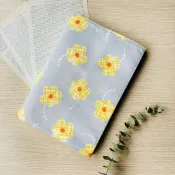 【一期一會】格紋花朵(共四色) 手作可調式書衣 A5 25K B6 32K A6 50K 手帳 手札 書衣 書套 布書衣