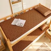 【嵐楓居家】省電法寶 藤蓆單人3尺90*190涼蓆床墊(學生床墊/藤蓆/床蓆/單人墊/亞麻藤蓆/涼夏/竹蓆)