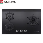 【QKShopping】SAKURA櫻花牌 檯面爐 G2932AGB 黑色強化玻璃 三口雙炫火玻璃爐