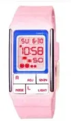 全新庫存 保固七日 CASIO 太空漫步幾何方塊數字錶(LDF-51-4A)-粉紅/23.6mm