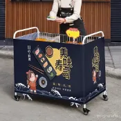 【廠傢直銷 齣口品質】擺攤小推車冰粉齣攤商用移動貨架可折疊夜市壽司地攤促銷手推花車 擺攤架 擺攤車 展示架 攤位車 HF