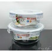 (店+)享樂活 圓形玻璃保鮮盒/保鮮盒/便當盒