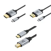 (店+)【日日優品】TYPE-C 轉 HDMI/DP/mini DP 轉接線 1.8M 轉接器 轉換線 同屏器 4K 60HZ