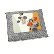 【全聯線上購】【范倫鐵諾】日本風純棉坐墊 網邊花藍(50*50cm)