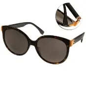 【FENDI 芬迪】太陽眼鏡 經典LOGO款(琥珀-黑#FS0144FS TRD8H)