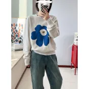 Marimekko 新款太陽花限定款休閒圓領純棉大學T長袖上衣