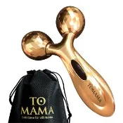 【TOMAMA】微電流4D V型緊緻拉提棒-金色(按摩滾輪 臉部按摩)