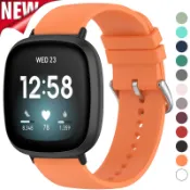 適用於 Fitbit Versa 1/2/lite 替換配件的運動矽膠錶帶兼容 Fitbit Versa 4 3 Sen