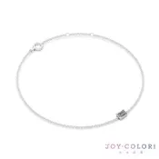 【JOY COLORi 未來鑽石】PT950鉑金 映光 18分 祖母綠手鍊 BR8043EBLG(培育鑽石)