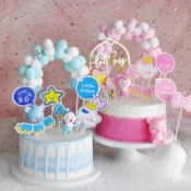創意拱形服務蛋糕裝飾旗幟生日快樂烘焙甜點裝飾嬰兒淋浴 DIY 蛋糕裝飾用品
