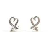 【日本直送 中古美品】蒂芬妮 TIFFANY&Co. 耳環 擁抱愛心 Paloma Picasso 銀 925 配飾 已拋光翻新