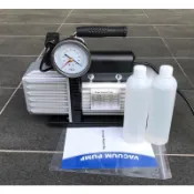 (電磁閥＋逆止閥＋真空錶)飛越VALUE VE-160SV油式真空幫浦/真空馬達(1/2HP)-灌冷媒抽真空機、真空脫泡