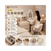 (店+)[優選品質 宅配到家]梳妝臺臥室現代簡約高級感2025新款小戶型收納鬥櫃一體書桌化妝桌電腦桌家用工作臺長方形書桌書架轉角