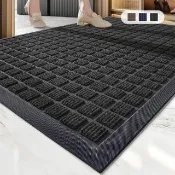 【JOCIYO 聚時柚】厚重3D壓花 大門口地墊75x45cm橡膠底防滑 刮泥吸水踏墊 進門玄關刮沙除塵落塵腳踏墊