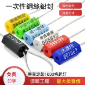 ❤️臺灣有貨❤️ 鉛封鋼絲一次性集裝箱施封鎖防盜鎖扣 油罐車鎖定製水電錶封條封簽 物流/電力/石油專用 高強度防篡改 