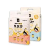 【汪喵星球】益生菌消臭豆腐砂（條型+米粒型）7L-12入組(根除臭源/低粉塵/豆腐砂/貓砂/可沖馬桶)