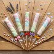 桃樂絲婚禮小物、婚禮棉花糖、二次進場棉花糖、送客棉花糖、送客喜糖、婚禮喜糖、棉花糖串、喜糖、送客禮、探房禮、分享禮
