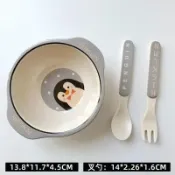 【熱賣好物】山水瑤食品級小孩可愛兒童碗幼兒園寶寶嬰兒輔食碗吃飯雙耳碗幼兒