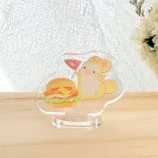 原創插畫小立牌 - 禾姆可口漢堡 (3x3cm / 迷你桌飾)