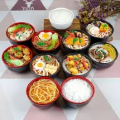 🔥免運熱賣🔥仿真食物麪條假飯小碗菜肉飯烏冬面仿真拉麪道具兒童樂園麪館擺件