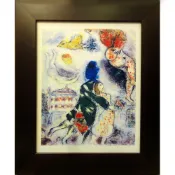 開運陶源 【歌劇院的人物】Marc CHAGALL馬克 夏卡爾 世界名畫 掛畫 複製畫 壁飾 38x32cm