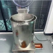 免運台灣出貨電動油炸食品脫油機不銹鋼炸串辣椒甩油機分體瀝油器商用小型部分訂金下單詳詢