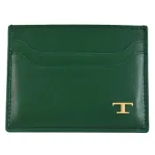 TOD’S 經典 T LOGO小牛皮簡易卡片夾/名片夾(深綠)