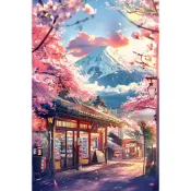 富士山風景拼圖 木製拼圖 300片500片1000片拼圖 兒童玩具 潮玩解壓 益智玩具 生日禮物
