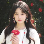 夏日彩色花朵魚線懸浮耳環女 誇張串珠吊墜拍照出片耳飾 渡假風耳墜 女生耳環