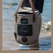 寓偉 新款便攜式水桶 戶外可折疊水桶 25L旅行打水桶 大容量廚房手提桶野營桶 戶外加厚加高桶 釣魚裝魚桶 戶外多功能折疊水桶